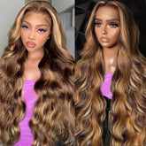 Fironiix honey blonde ombre lace front wig 30inch offers natural parting and voluminous movement.