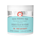 First Aid Beauty Facial Radiance Pads daily-use container for gentle exfoliation and even tone.