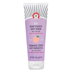 First Aid Beauty KP Bump Eraser, botella 2 oz; exfoliante suave para piel áspera.