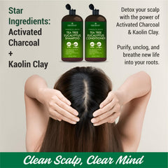 First Botany biotin and saw palmetto shampoo bottle supporting fuller-looking hair