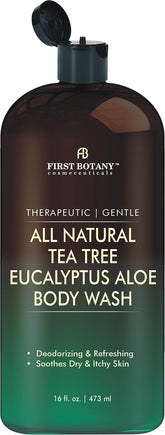 First Botany vertido de la botella con árbol de té y eucalipto para aroma fresco