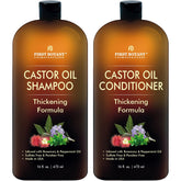 First Botany Castor Oil Shampoo bottle promotes scalp refreshment and hair strength.