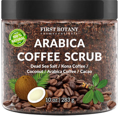 First Botany Cosmeceuticals Scrub con granos de café exfoliantes para piel renovada