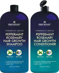 First Botany Peppermint Rosemary Shampoo bottle for a daily refreshing cleanse.