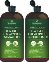 First Botany Tea Tree Eucalyptus shampoo bottle with clarifying action for a refreshed scalp