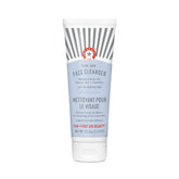 First Aid Beauty Pure Skin Face Cleanser bottle with fragrance-free formula for sensitive skin.