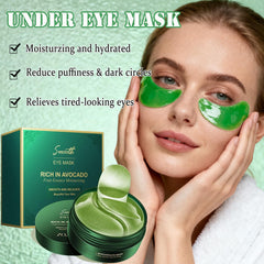 Firstfly avocado eye patches ready for easy at-home spa treatment.