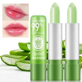 Firstfly balsamo labial Aloe Vera cambia color según temperatura para un look natural