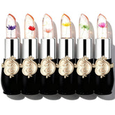 Firstfly Crystal Flower Jelly Lipstick Pack shows color-changing effect with lasting hydration.