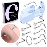 Firstomato nose piercing gun set for quick, hygienic at-home piercings.