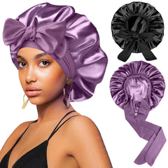 FIRSTPELLA gorro seda grande para dormir protege el cabello durante la noche.
