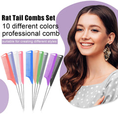 FIRSTPELLA rat tail comb yellow ideal for clean sections while styling.