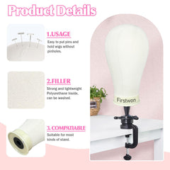 Firstwon wig head on tripod stand with adjustable display height
