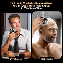 FITECHZY Wet & Dry shaver works with foam, gel, or dry use for flexibility.