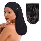 Fittia bonete largo de seda para trenzas, protección nocturna suave y lujosa