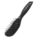 FIXBODY curved-vent brush showing curved design for comfortable detangling along scalp contours