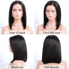 Flady bob wig 150% density for fuller, believable volume.