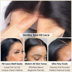 Flady bob wig lace front 13x4 melts into skin for versatile parting.