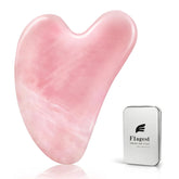 Flagest Gua Sha Rose Quartz Heart Shape tool for facial massage and rejuvenation