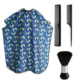 Flagsky kids haircut cape with adjustable neckline keeps hair off clothing during home cuts
