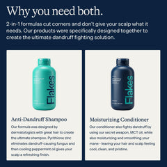 Flakes conditioner bottle application delivers moisture for softer hair