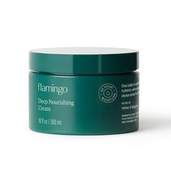 Flamingo Crema Nutritiva Profunda en bote de diez onzas para hidratación diaria.