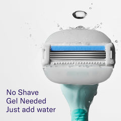 Flamingo Moisture Plus water-shave concept highlights gel-free convenience.