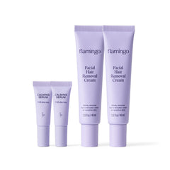 Flamingo facial hair removal cream precision-tip for precise, touch-free removal.