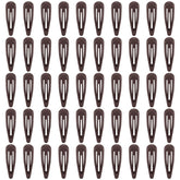 FLAREANN glossy brown snap clip 2-inch for everyday brunette styling