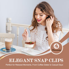 FLAREANN light brown glossy snap clip versatile for half-up looks