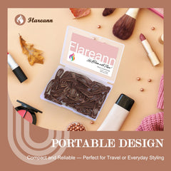 FLAREANN clip with non-slip enamel coating secures bangs and flyaways