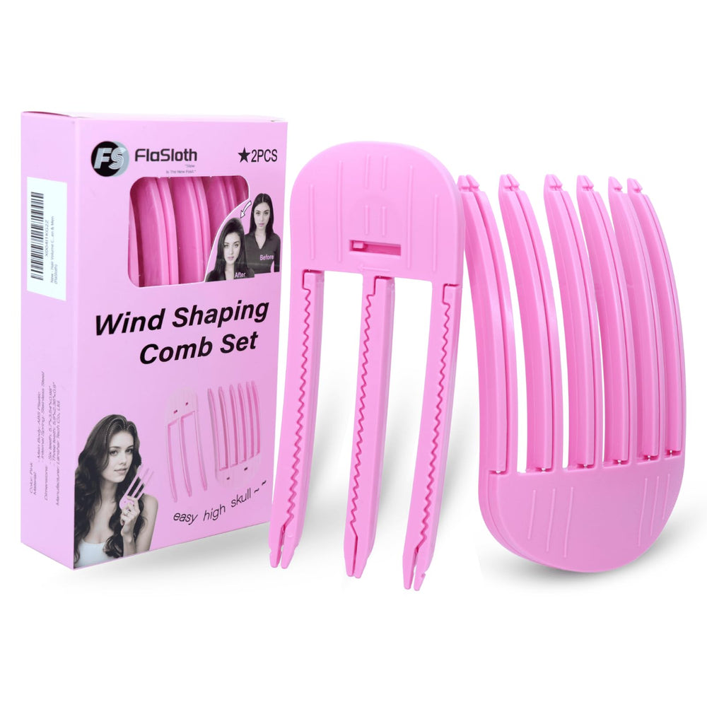 FlaSloth 3-teeth wind shaping clip lifts roots for voluminous bangs.