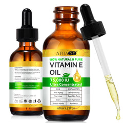 Flasture Vitamin E Oil bottle pour delivering deep hydration for dry skin.