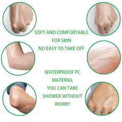 Bandage applied on skin demonstrates waterproof coverage during shower