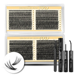 FLOMAZE Lash Clusters Kit components for at-home salon-quality lashes