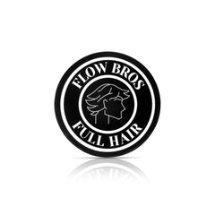 Flow Bros Hair Clay jar side demonstrates strong hold for all-day shape