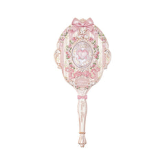 Flower Knows Bunny Garden hand mirror with long handle for easy touch-ups on the go.