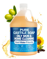 FLOWHYET pure castile soap unscented bottle for versatile cleaning