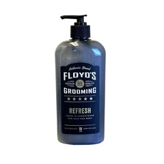Floyd's 99 Refresh Acondicionador – botella visible con aroma mentolado para peinado más suave