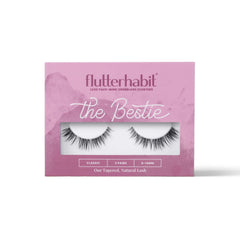 FlutterHabit Bestie Lashes box front view with two sets for easy at-home styling.