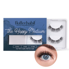 FlutterHabit The Happy Medium two sets lashes ready for at home trial