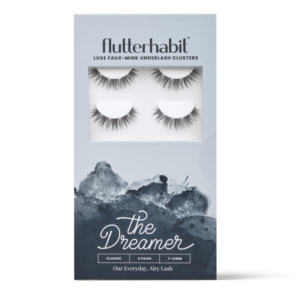 FlutterHabit The Dreamer clusters in 7–14mm for a light, doll-eye effect.