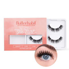 FlutterHabit The Flirt Lashes natural cat-eye look for everyday elegance.