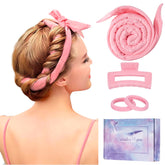 Flylipu 60inch heatless curler velvet close-up for soft night-time comfort and wrap