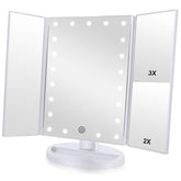 Flymiro Tri-fold mirror front view enhances precise makeup application