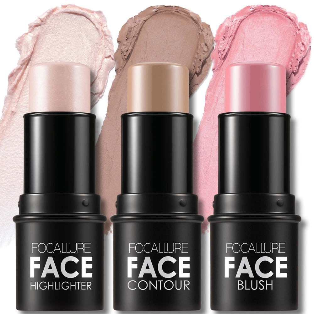 FOCALLURE kit de contorno en crema: caja con tres tonos para rostro