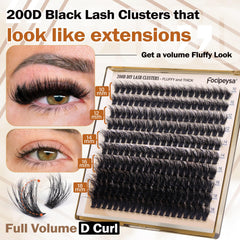 Focipeysa D-curly clusters close-up shows defined curl and blend.