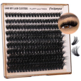Focipeysa fluffy lash clusters in package for easy DIY lash layout.