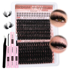 Focipeysa lash extension kit full volume for at-home glam looks.