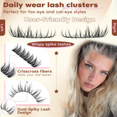 Focipeysa Lashes Clusters Waterproof finish stays put in any setting.